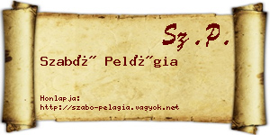 Szabó Pelágia névjegykártya